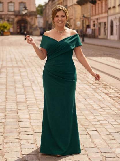 Trumpet/Mermaid Floor-Length Elastic Satin(Slight Stretch) Mother Of The Bride Dresses, product image 30