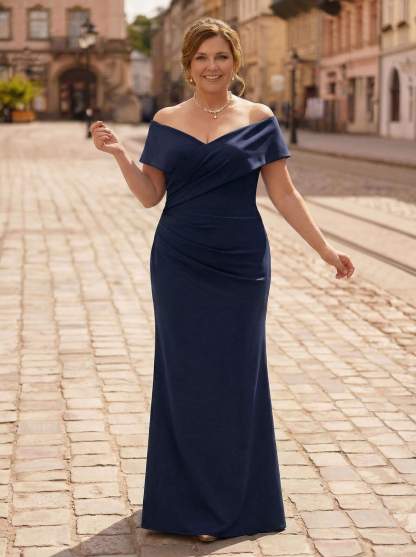 Trumpet/Mermaid Floor-Length Elastic Satin(Slight Stretch) Mother Of The Bride Dresses, product image 7