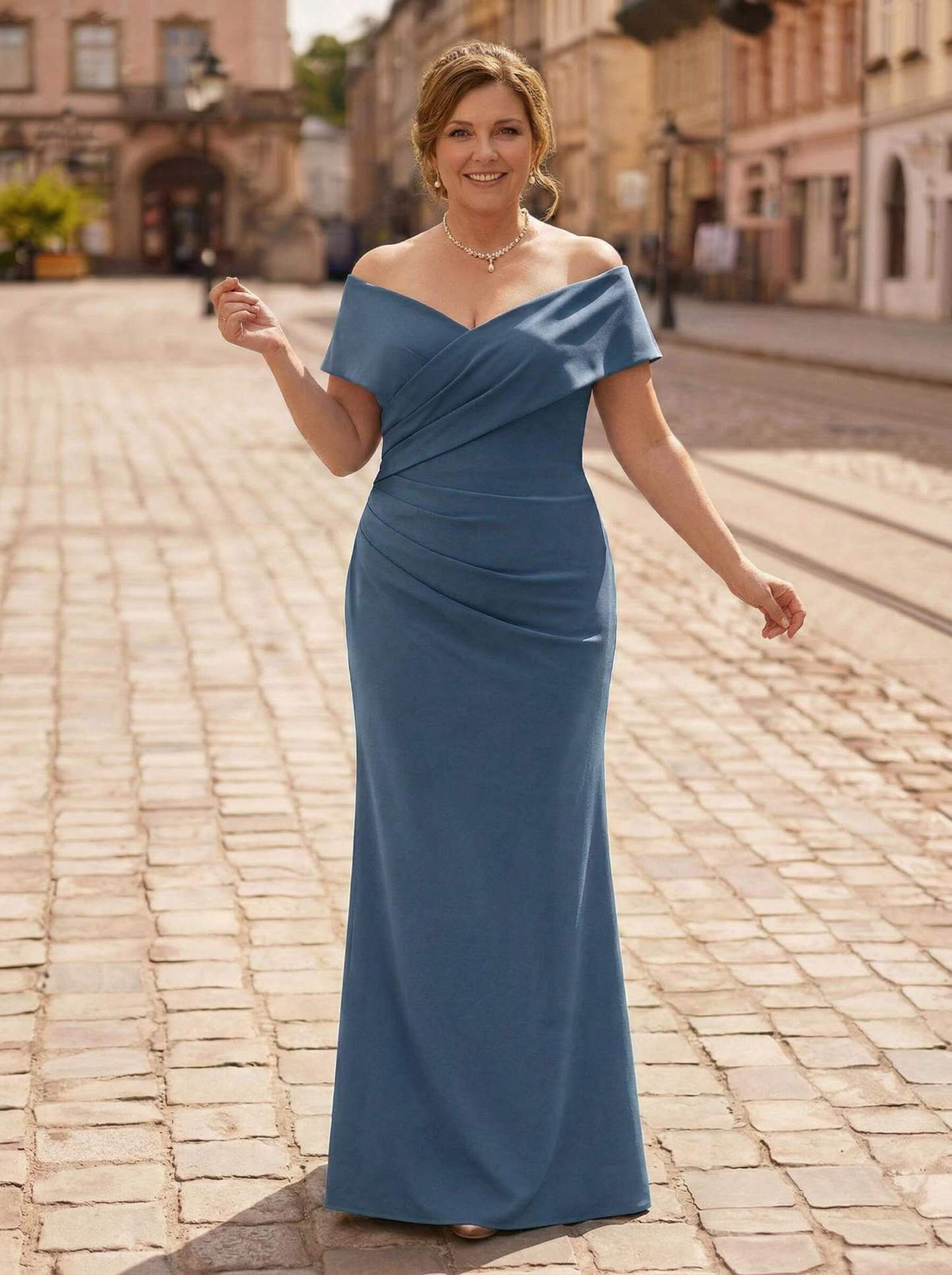 Trumpet/Mermaid Floor-Length Elastic Satin(Slight Stretch) Mother Of The Bride Dresses, product image 9