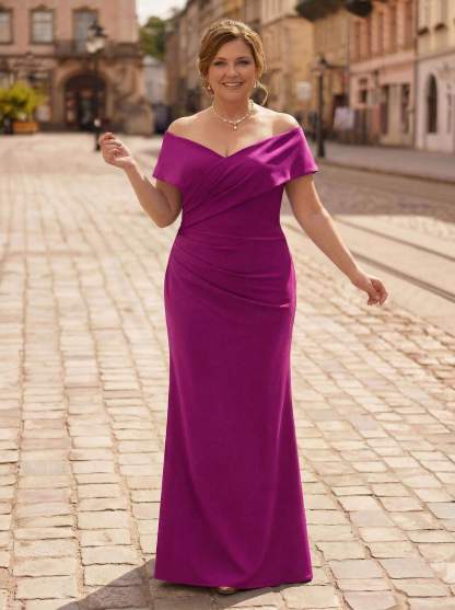Trumpet/Mermaid Floor-Length Elastic Satin(Slight Stretch) Mother Of The Bride Dresses, product image 16