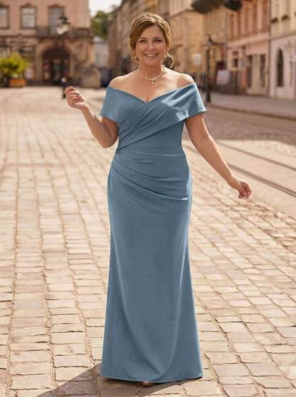 Trumpet/Mermaid Floor-Length Elastic Satin(Slight Stretch) Mother Of The Bride Dresses, product image 11