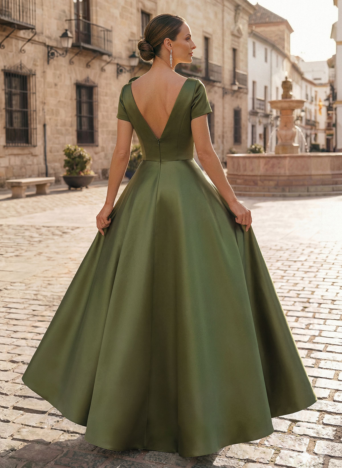 Pantsuit Scoop Neck Short Sleeves Ankle-Length Satin Mother Of The Bride Dresses