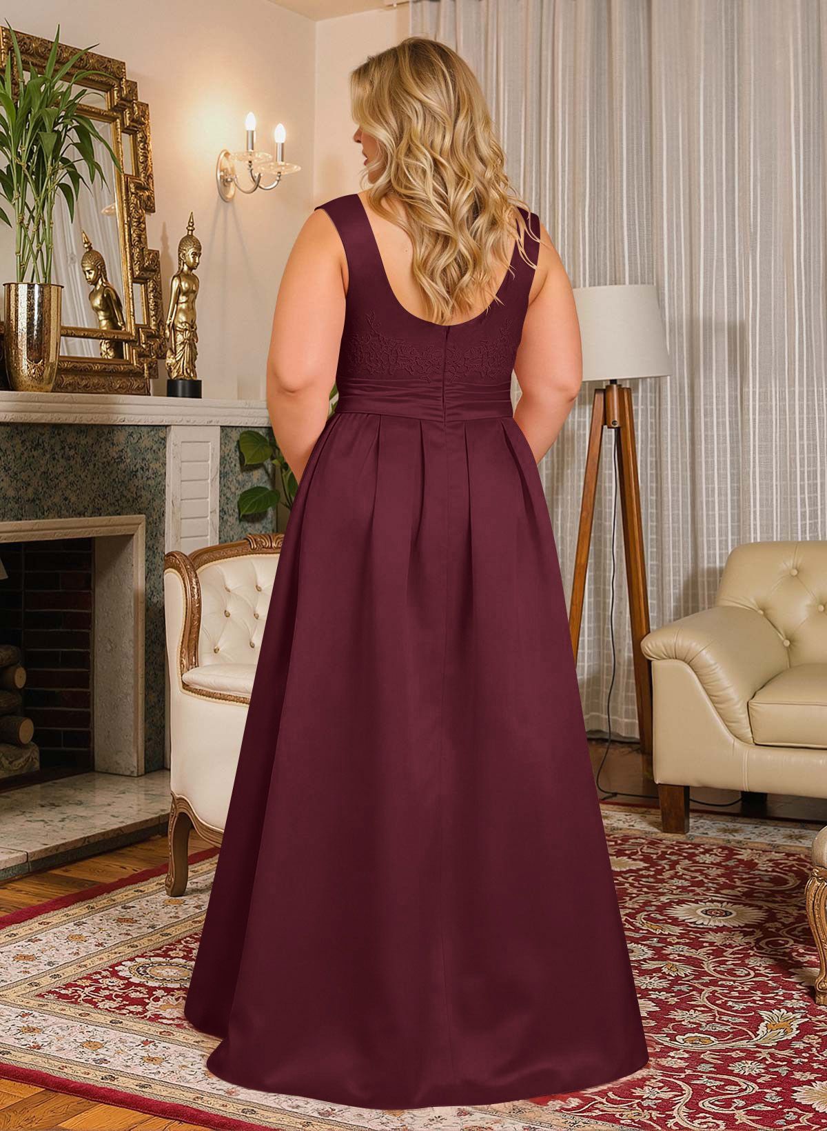 Elegant Lace Satin A-Line Mother Of The Bride Dresses, product image 53