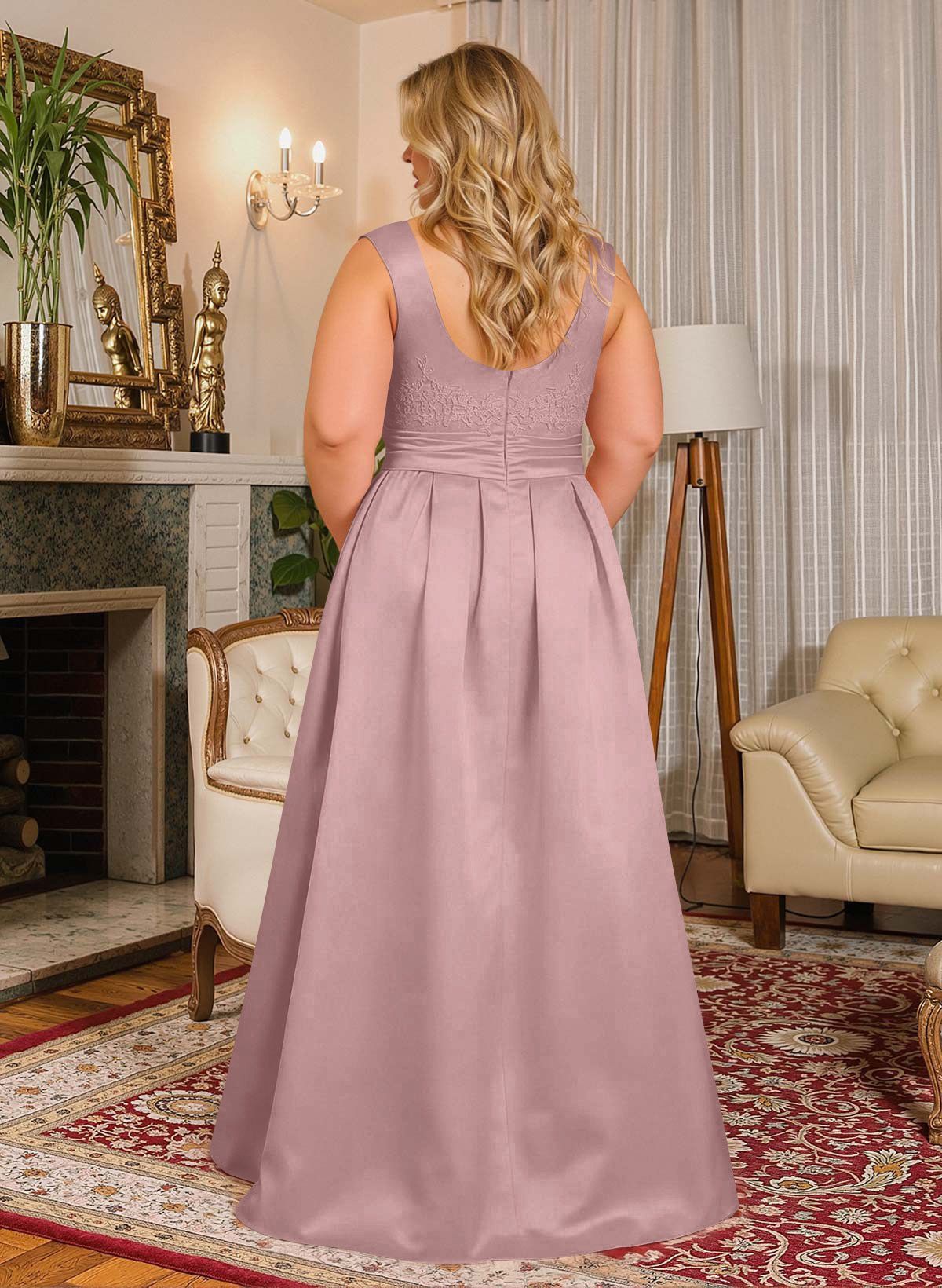 Elegant Lace Satin A-Line Mother Of The Bride Dresses, product image 35