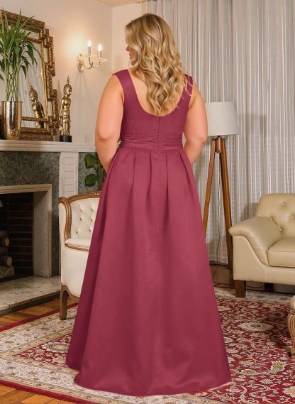 Elegant Lace Satin A-Line Mother Of The Bride Dresses, product image 57