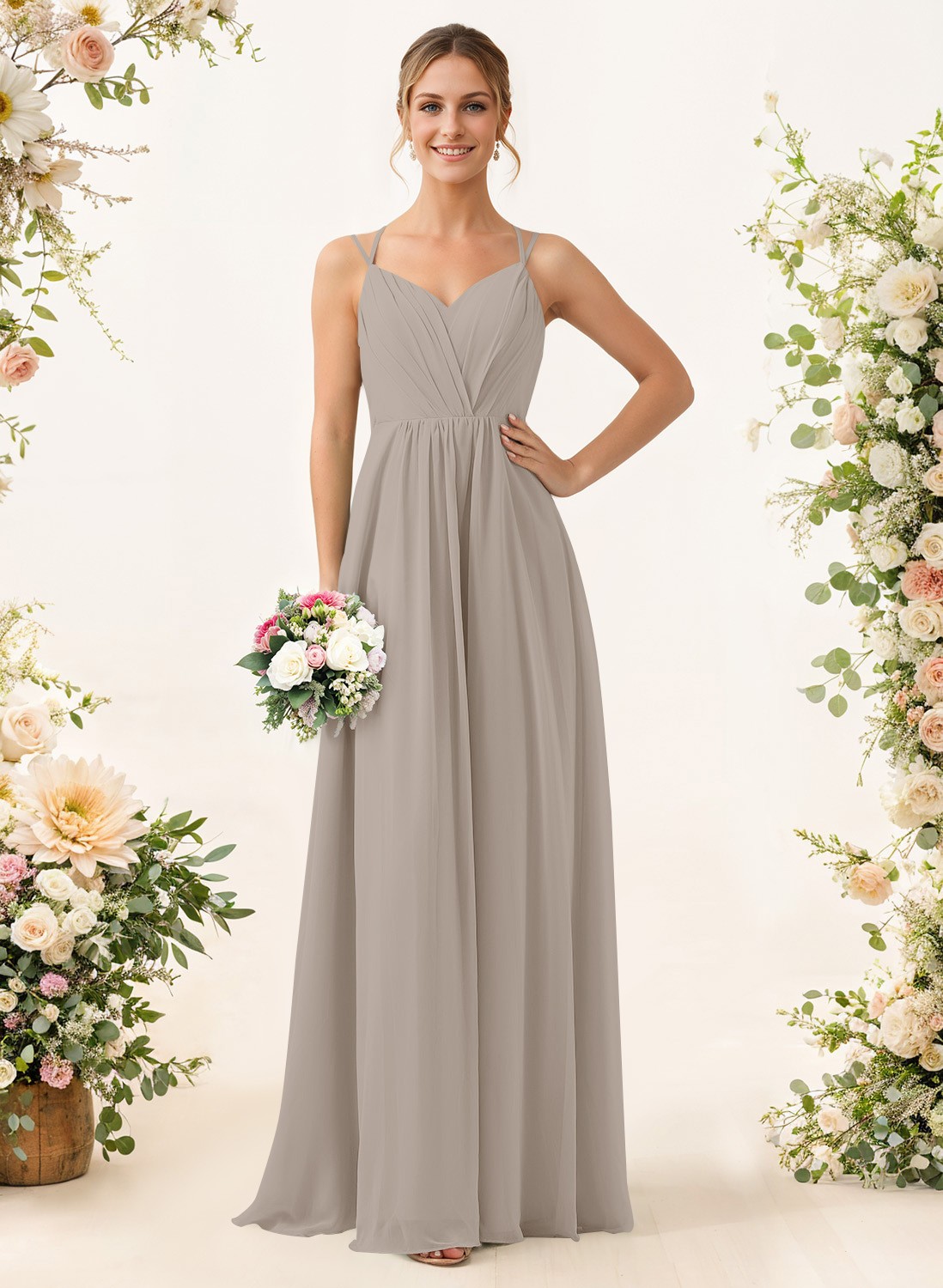 Lace Spaghetti Straps Convertible Bridesmaid Dresses (3 Styles To Wear), product image 185