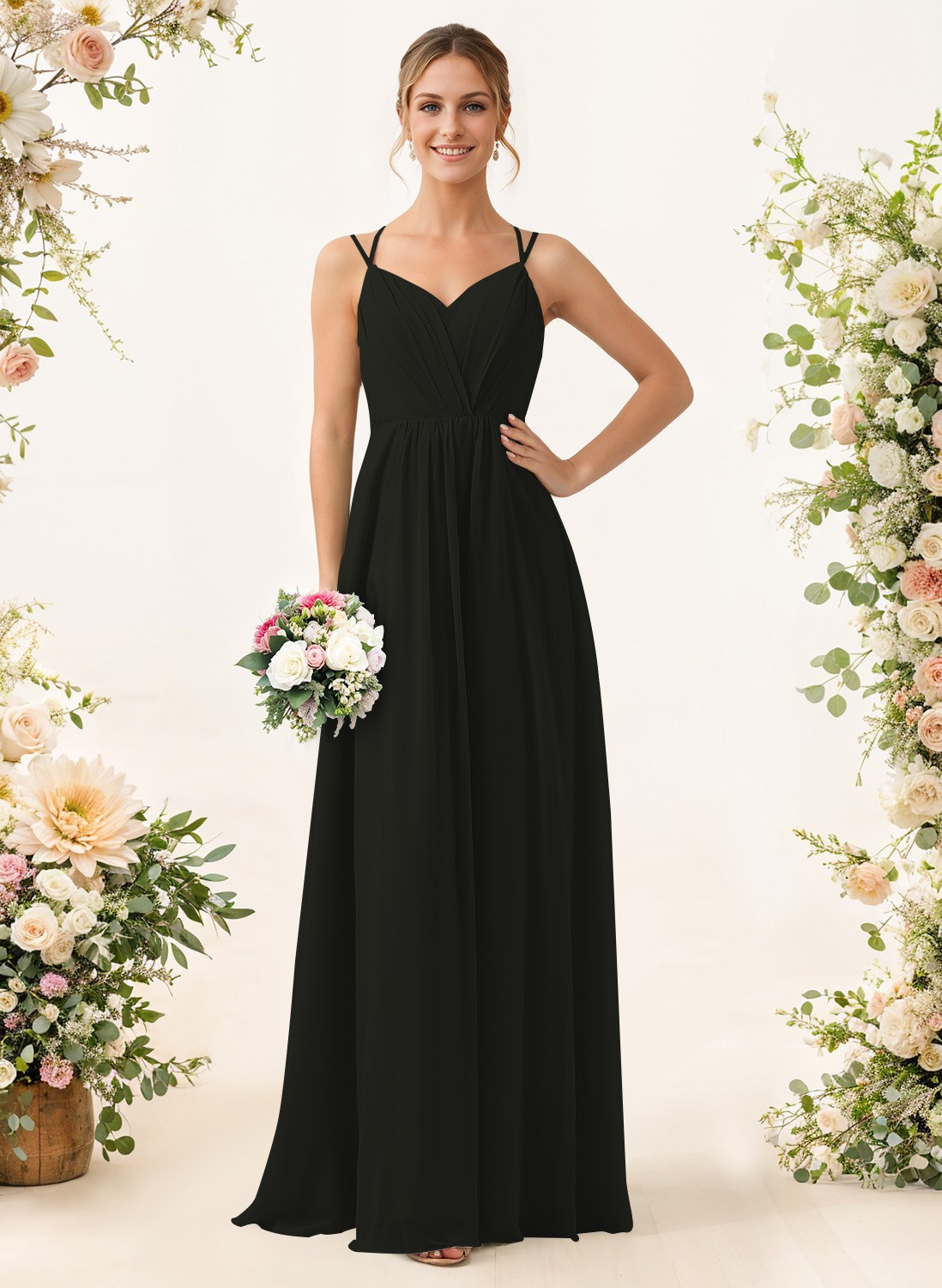 Lace Spaghetti Straps Convertible Bridesmaid Dresses (3 Styles To Wear), product image 179