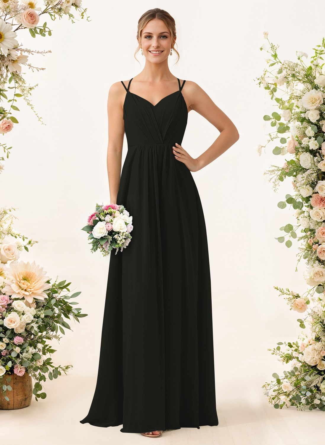 Lace Spaghetti Straps Convertible Bridesmaid Dresses (3 Styles To Wear), product image 179