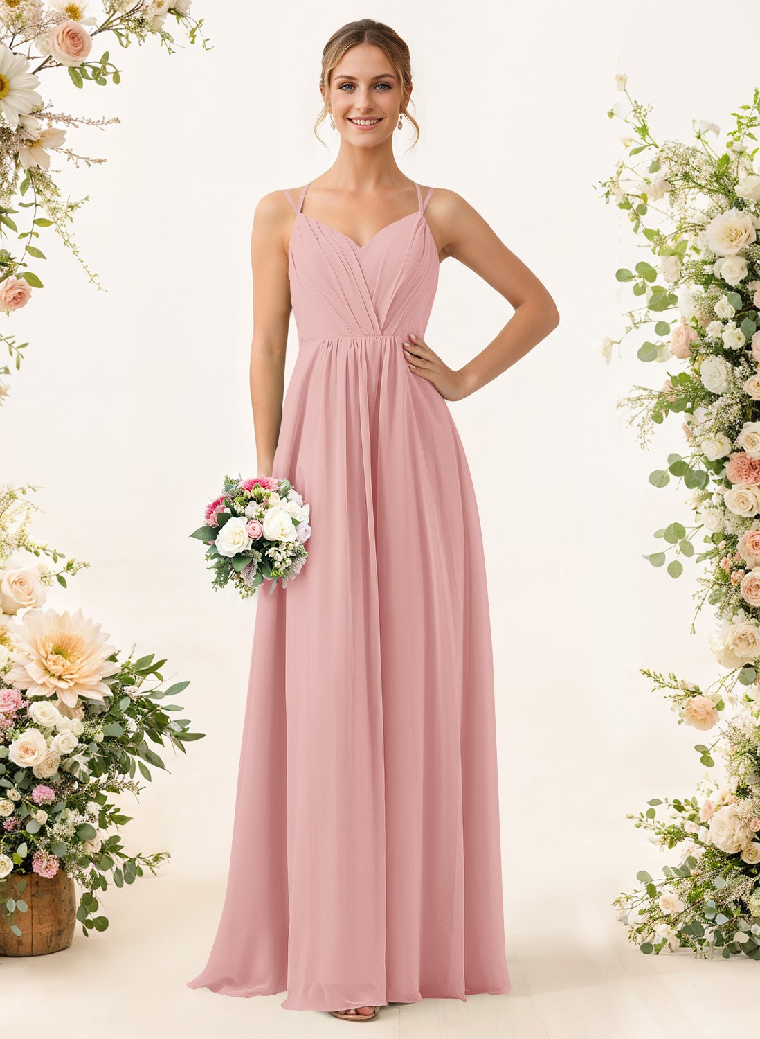Lace Spaghetti Straps Convertible Bridesmaid Dresses (3 Styles To Wear), product image 68