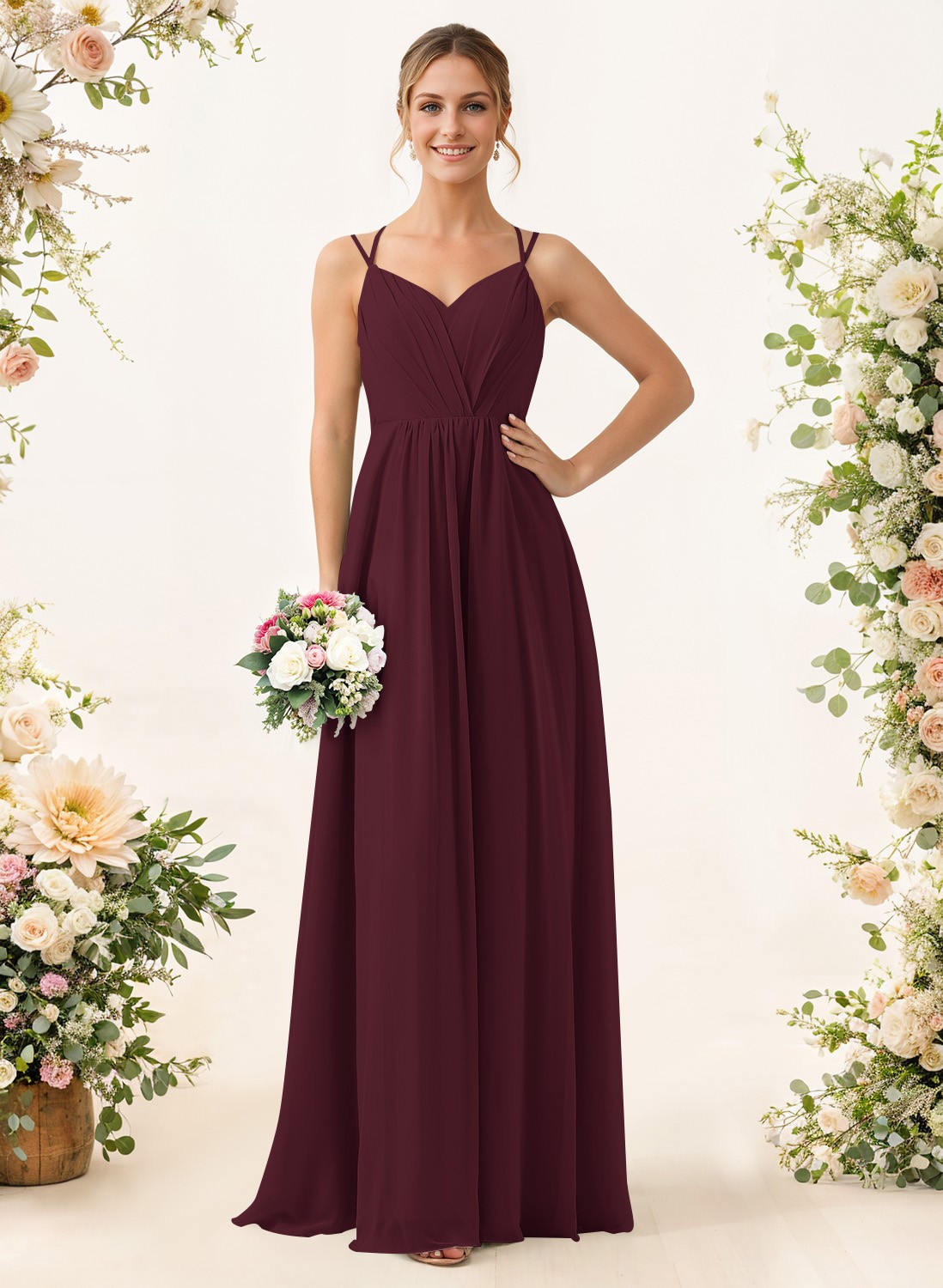 Lace Spaghetti Straps Convertible Bridesmaid Dresses (3 Styles To Wear), product image 41
