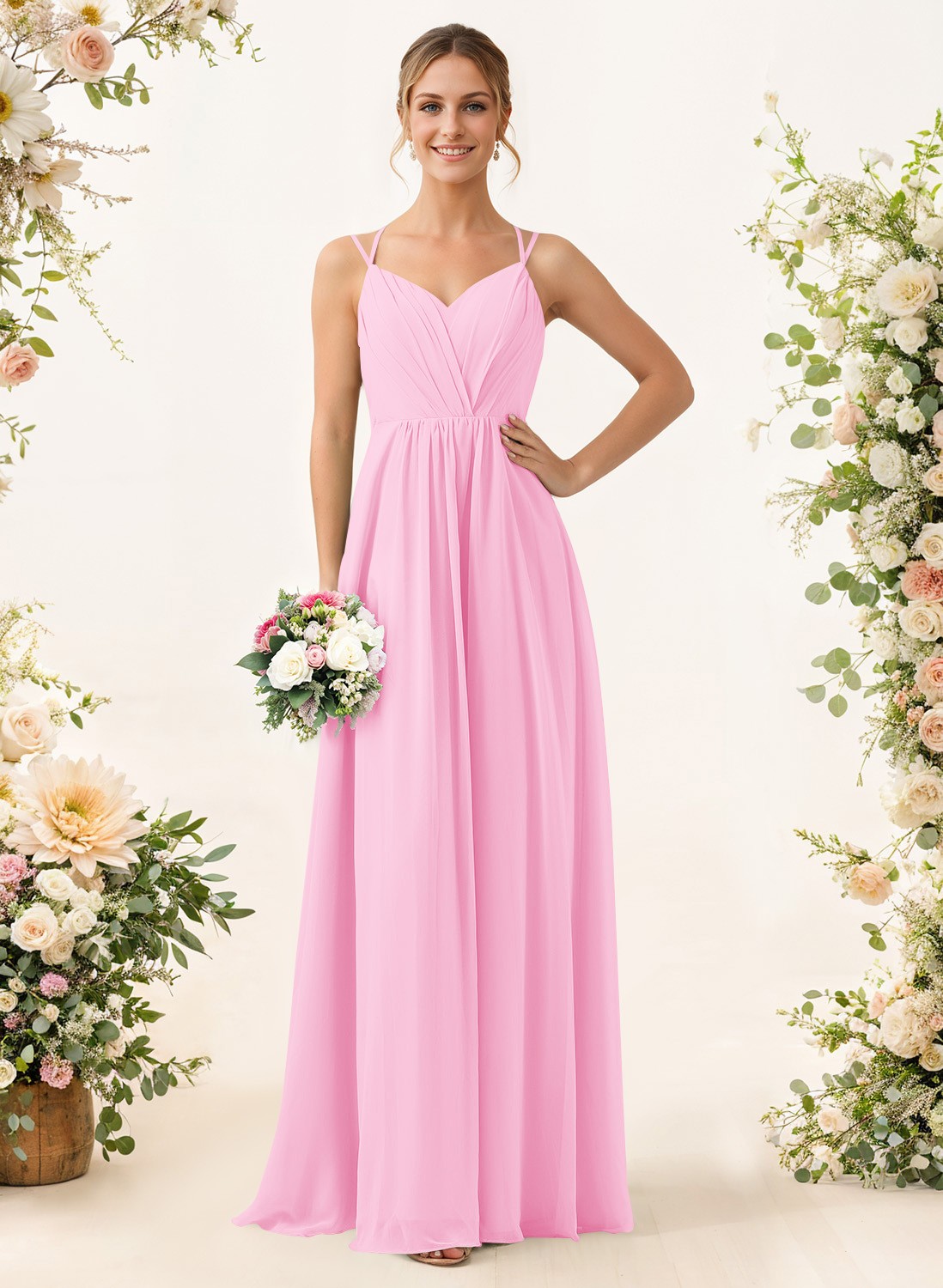 Lace Spaghetti Straps Convertible Bridesmaid Dresses (3 Styles To Wear), product image 80