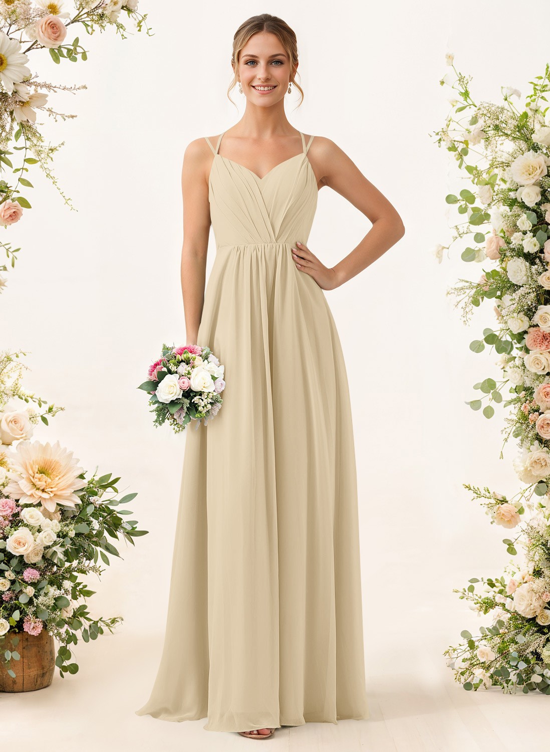 Lace Spaghetti Straps Convertible Bridesmaid Dresses (3 Styles To Wear), product image 146