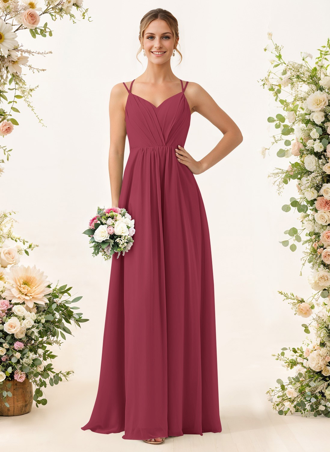 Lace Spaghetti Straps Convertible Bridesmaid Dresses (3 Styles To Wear), product image 47