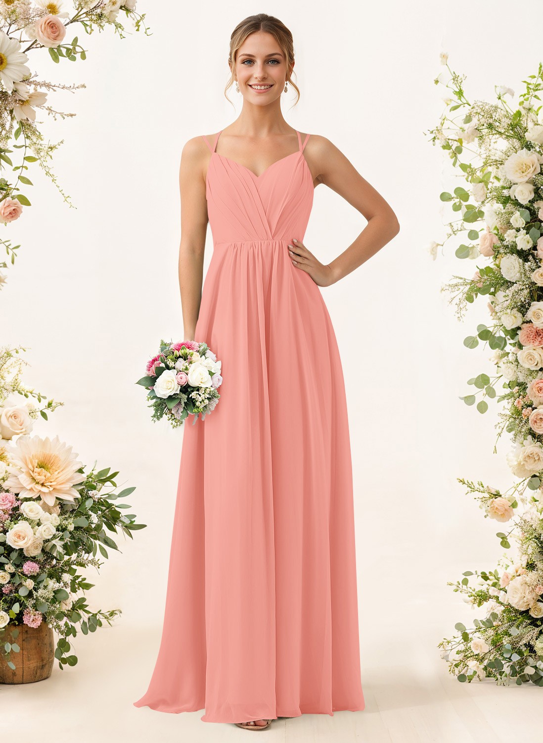 Lace Spaghetti Straps Convertible Bridesmaid Dresses (3 Styles To Wear), product image 74