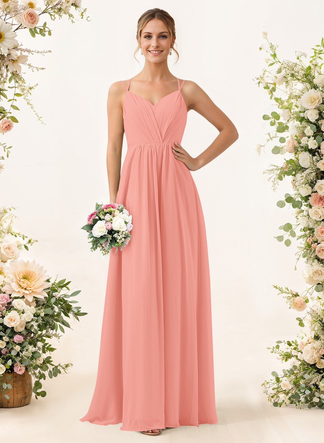 Lace Spaghetti Straps Convertible Bridesmaid Dresses (3 Styles To Wear), product image 74