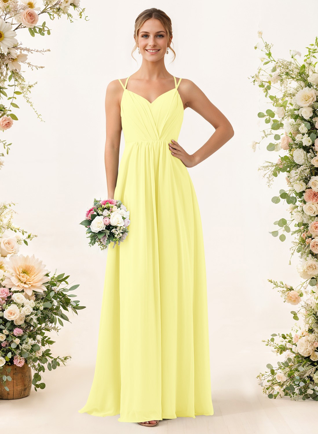 Lace Spaghetti Straps Convertible Bridesmaid Dresses (3 Styles To Wear), product image 152