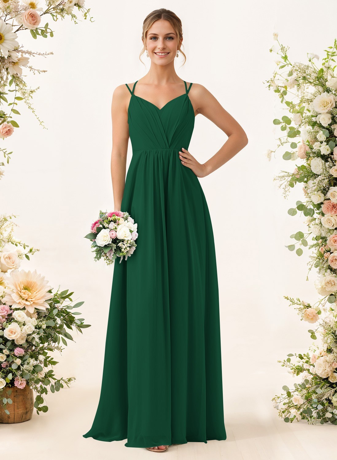 Lace Spaghetti Straps Convertible Bridesmaid Dresses (3 Styles To Wear), product image 122