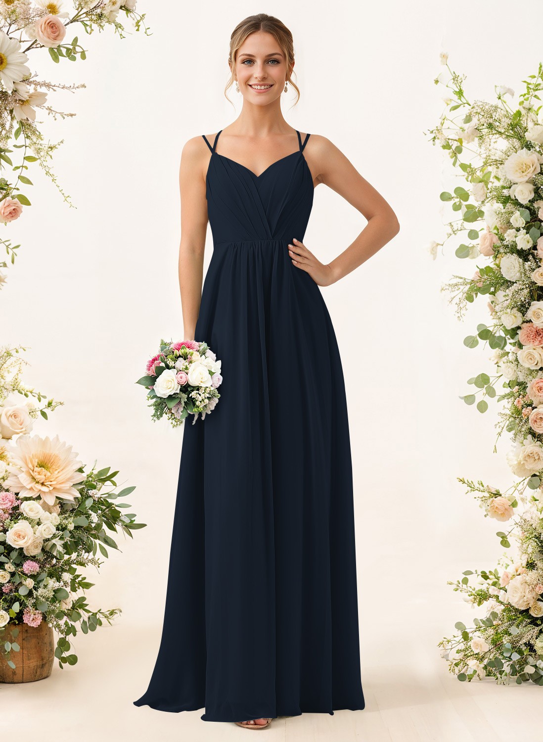Lace Spaghetti Straps Convertible Bridesmaid Dresses (3 Styles To Wear), product image 5