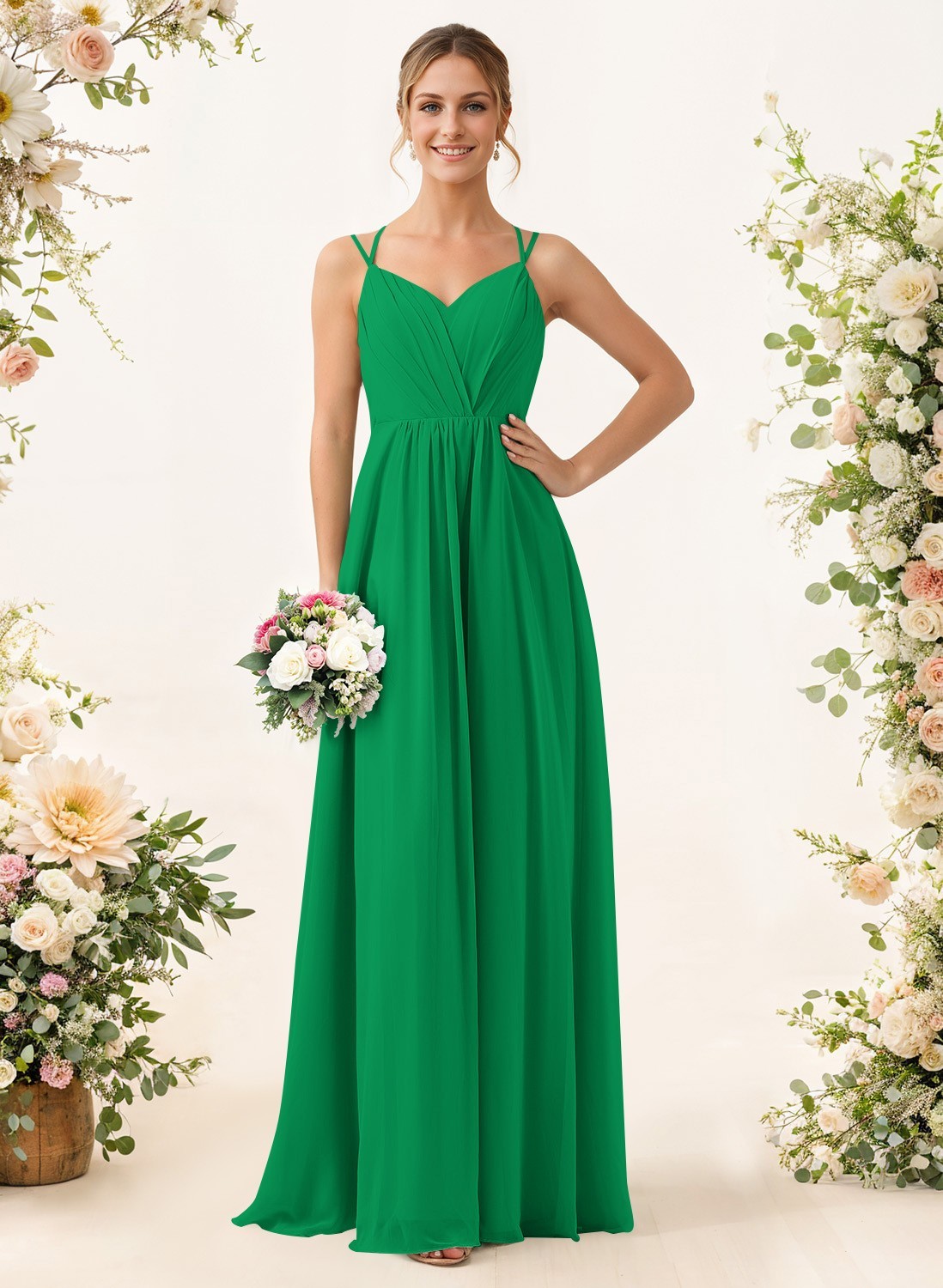 Lace Spaghetti Straps Convertible Bridesmaid Dresses (3 Styles To Wear), product image 194