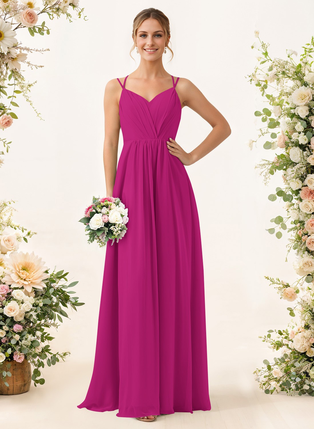 Lace Spaghetti Straps Convertible Bridesmaid Dresses (3 Styles To Wear), product image 116