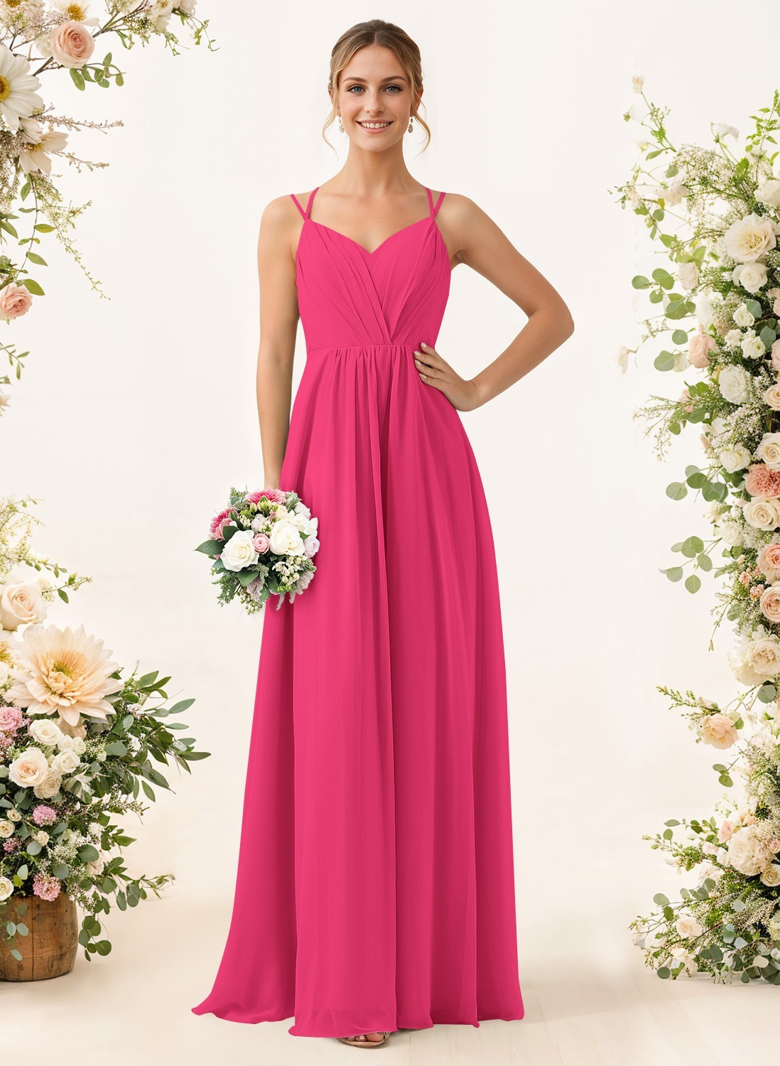 Lace Spaghetti Straps Convertible Bridesmaid Dresses (3 Styles To Wear), product image 113