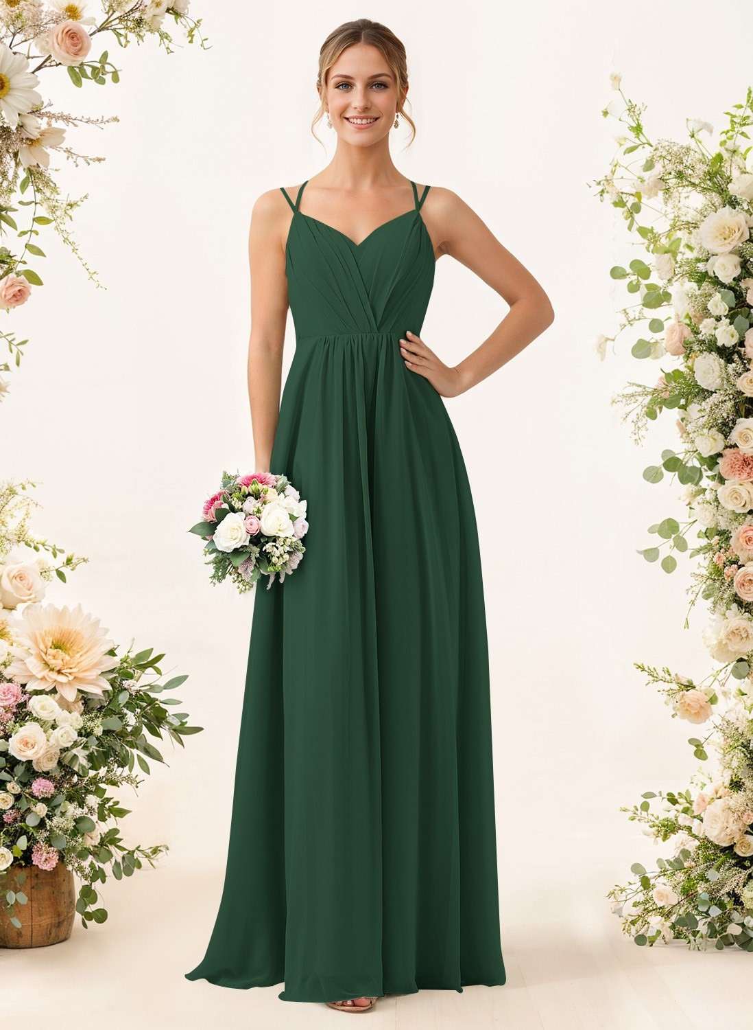 Lace Spaghetti Straps Convertible Bridesmaid Dresses (3 Styles To Wear), product image 125