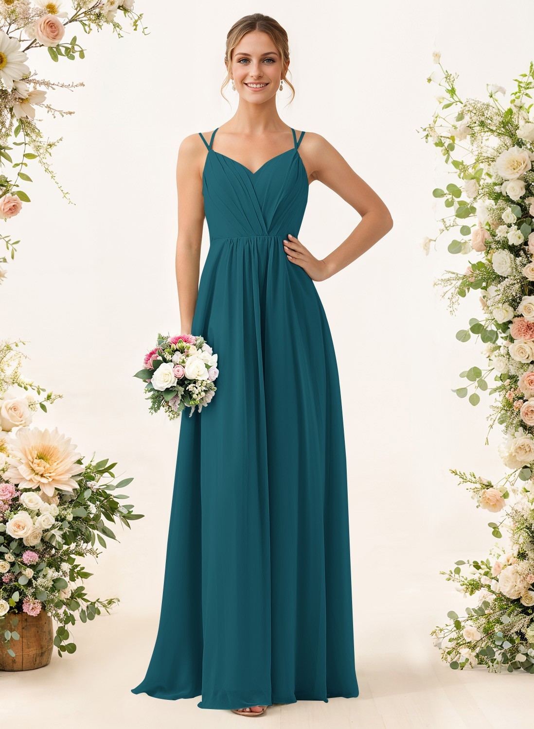 Lace Spaghetti Straps Convertible Bridesmaid Dresses (3 Styles To Wear), product image 20