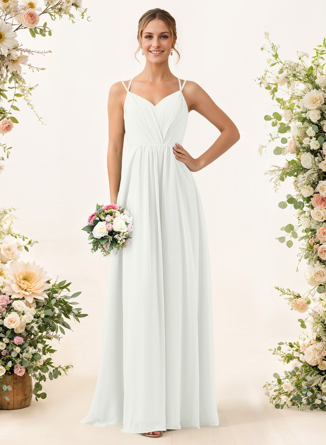 Lace Spaghetti Straps Convertible Bridesmaid Dresses (3 Styles To Wear), product image 167