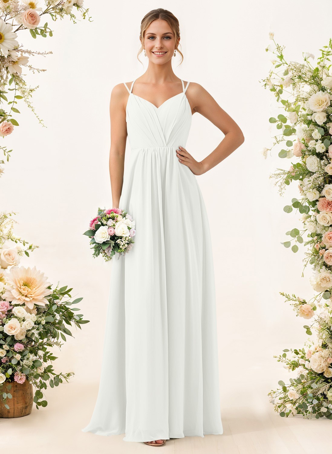 Lace Spaghetti Straps Convertible Bridesmaid Dresses (3 Styles To Wear), product image 167