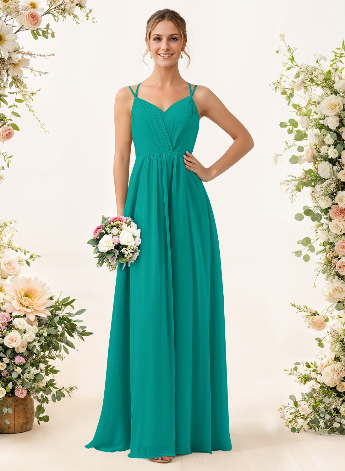 Lace Spaghetti Straps Convertible Bridesmaid Dresses (3 Styles To Wear), product image 131