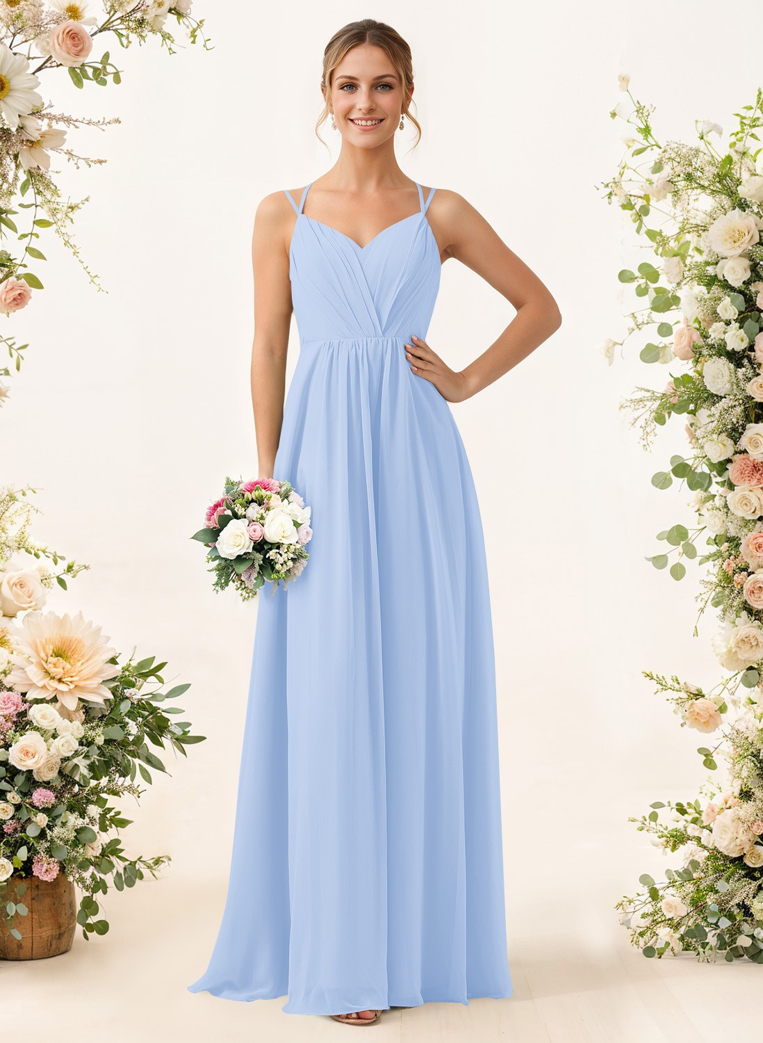 Lace Spaghetti Straps Convertible Bridesmaid Dresses (3 Styles To Wear), product image 98