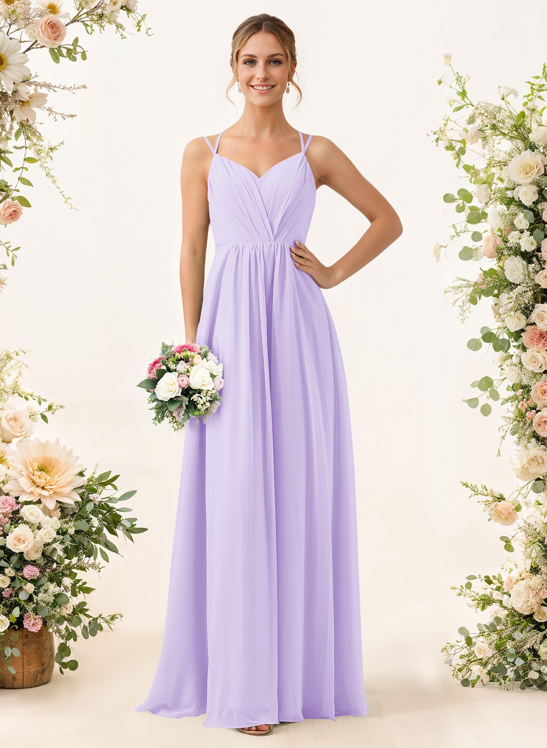 Lace Spaghetti Straps Convertible Bridesmaid Dresses (3 Styles To Wear), product image 95