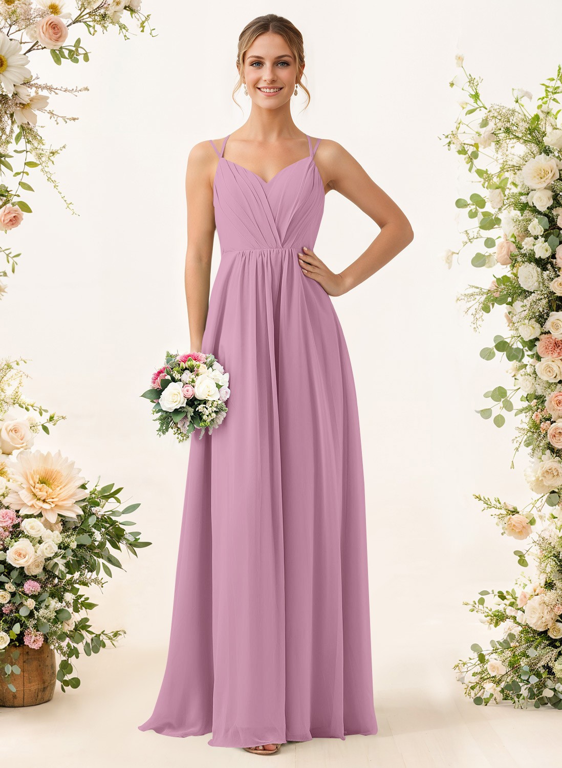 Lace Spaghetti Straps Convertible Bridesmaid Dresses (3 Styles To Wear), product image 92