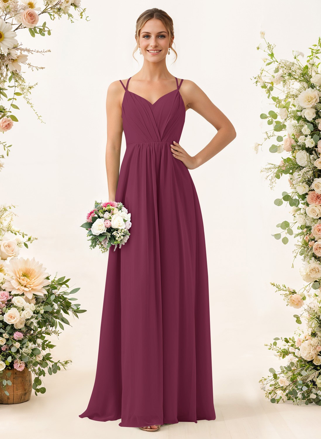 Lace Spaghetti Straps Convertible Bridesmaid Dresses (3 Styles To Wear), product image 50