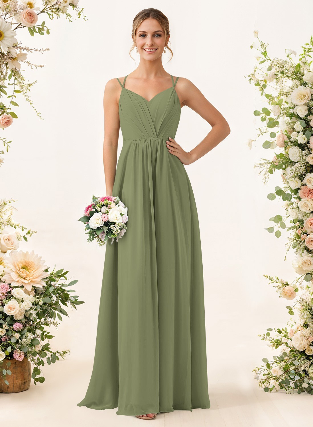 Lace Spaghetti Straps Convertible Bridesmaid Dresses (3 Styles To Wear), product image 182