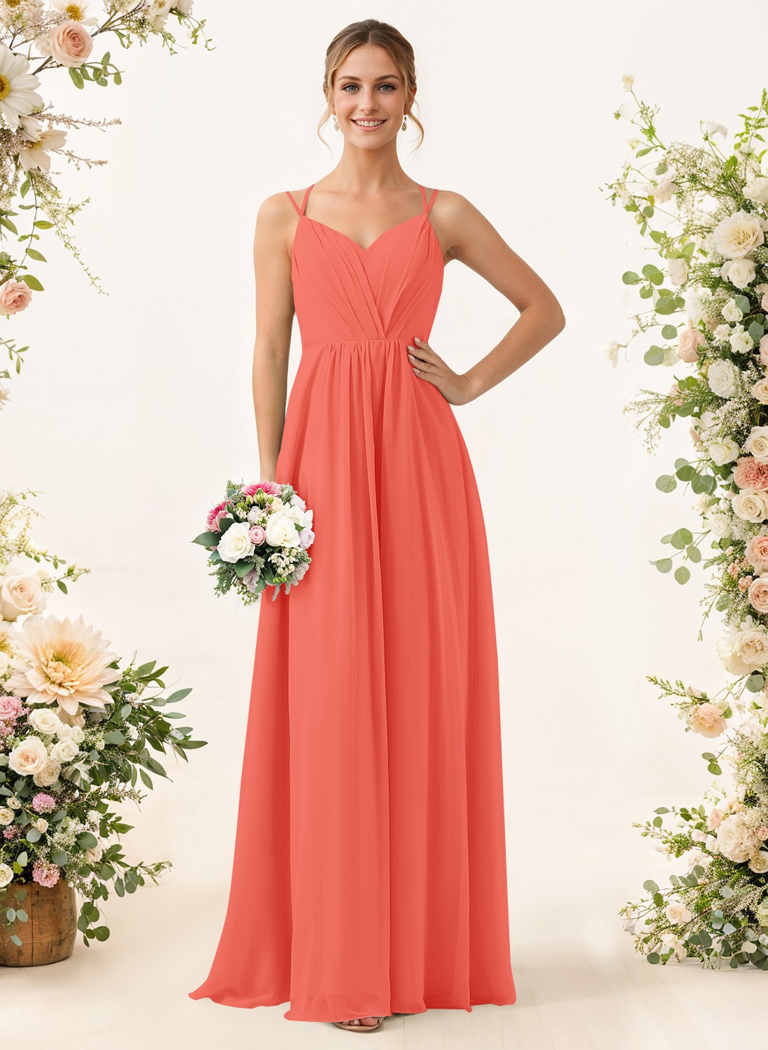 Lace Spaghetti Straps Convertible Bridesmaid Dresses (3 Styles To Wear), product image 161
