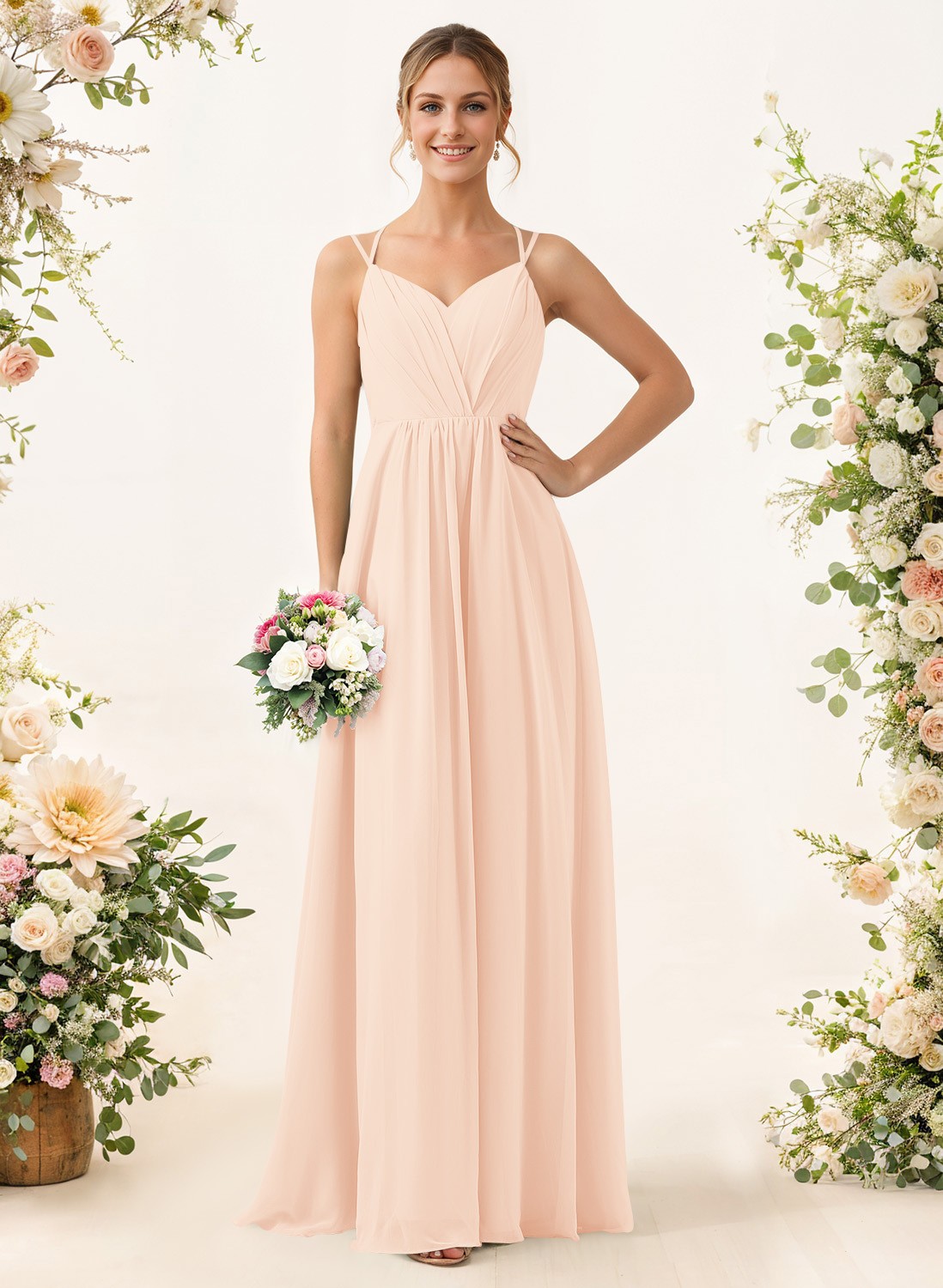 Lace Spaghetti Straps Convertible Bridesmaid Dresses (3 Styles To Wear), product image 65