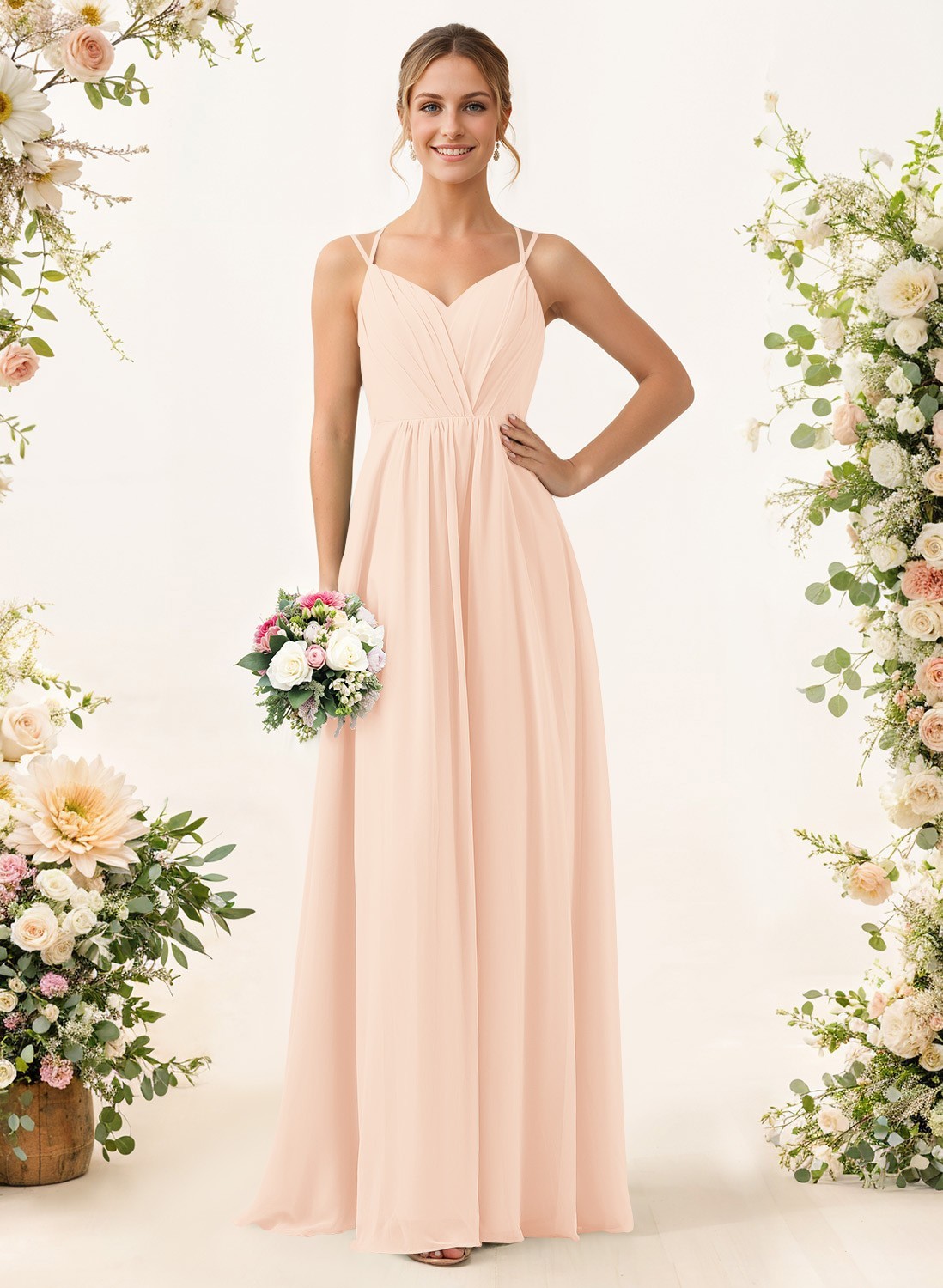 Lace Spaghetti Straps Convertible Bridesmaid Dresses (3 Styles To Wear), product image 65