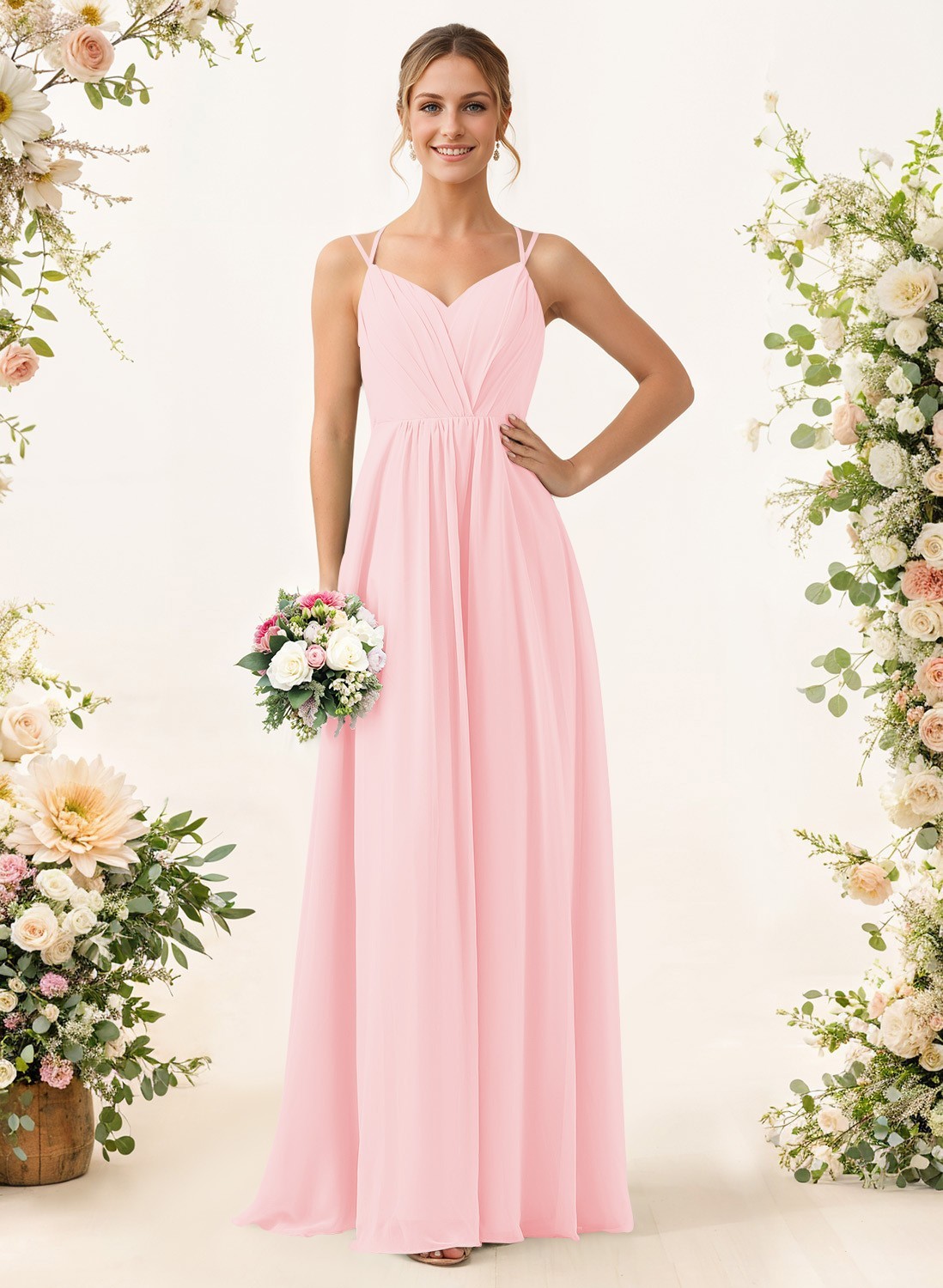 Lace Spaghetti Straps Convertible Bridesmaid Dresses (3 Styles To Wear), product image 71