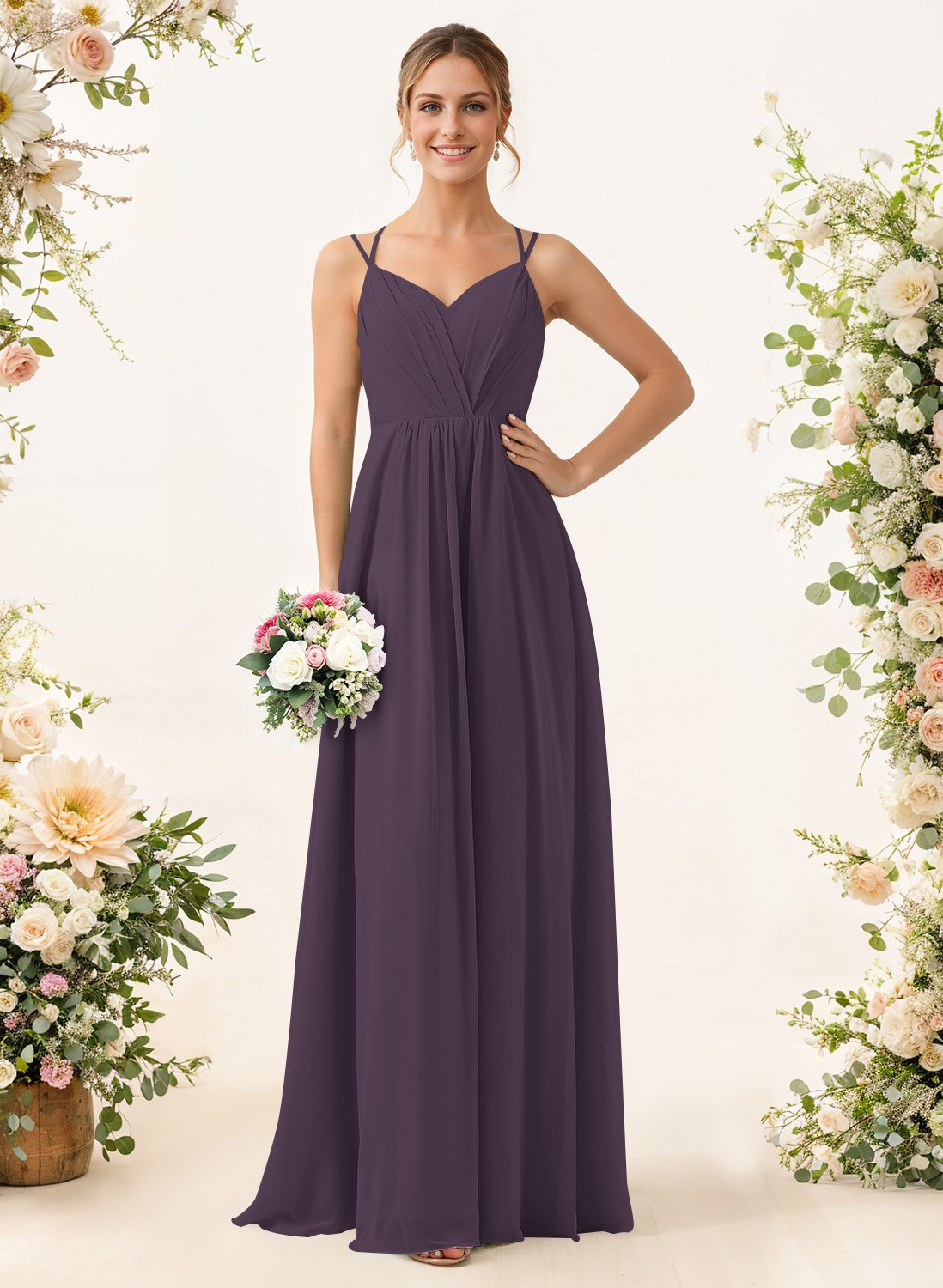 Lace Spaghetti Straps Convertible Bridesmaid Dresses (3 Styles To Wear), product image 104