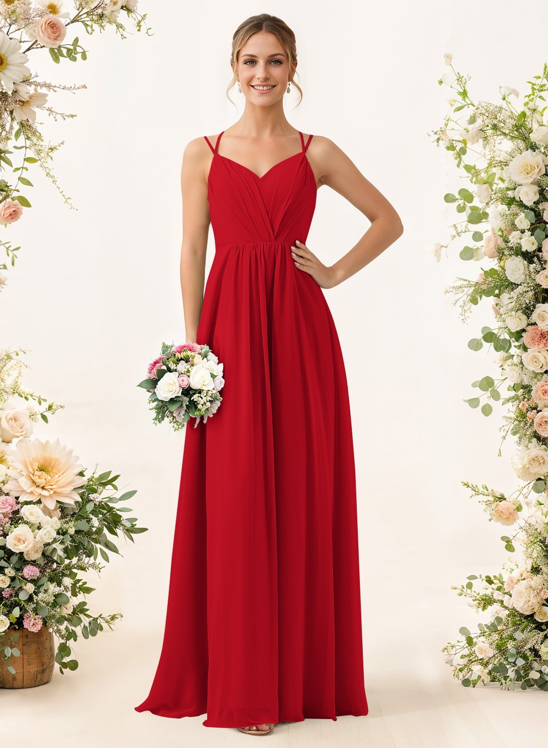 Lace Spaghetti Straps Convertible Bridesmaid Dresses (3 Styles To Wear), product image 53