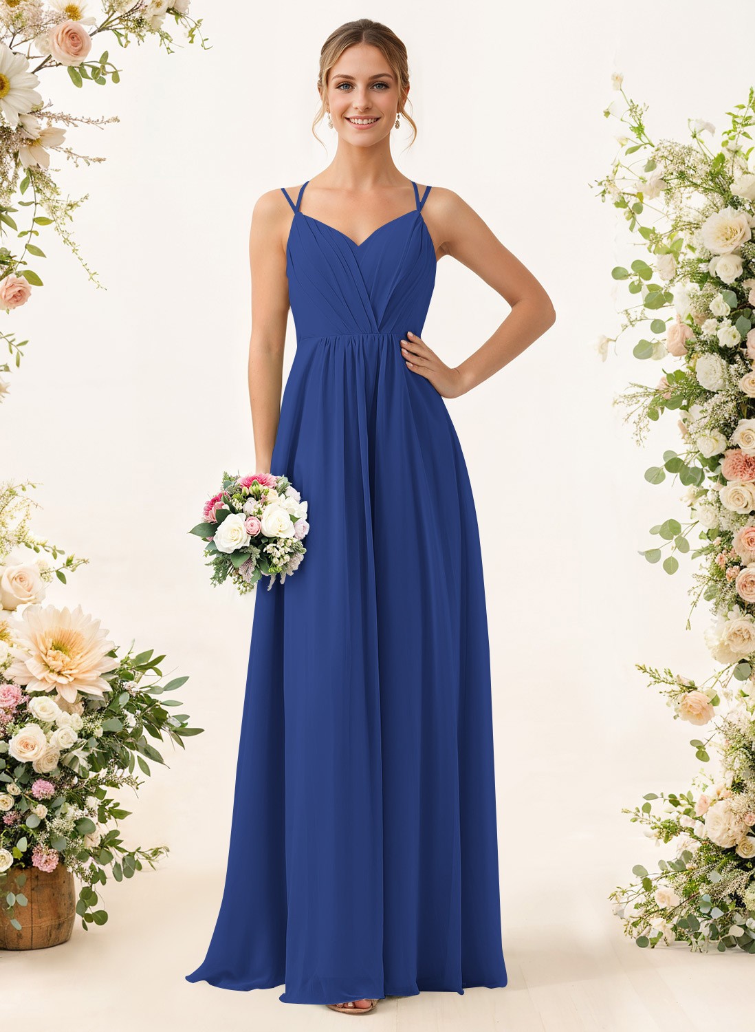 Lace Spaghetti Straps Convertible Bridesmaid Dresses (3 Styles To Wear), product image 23