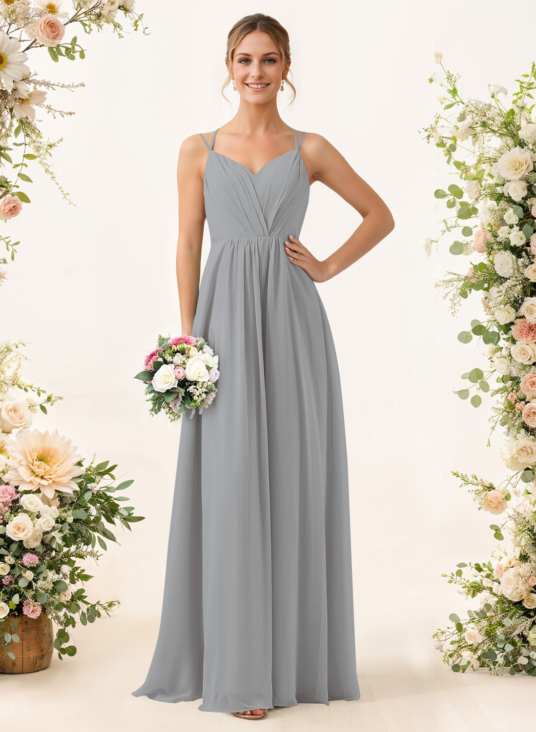 Lace Spaghetti Straps Convertible Bridesmaid Dresses (3 Styles To Wear), product image 173