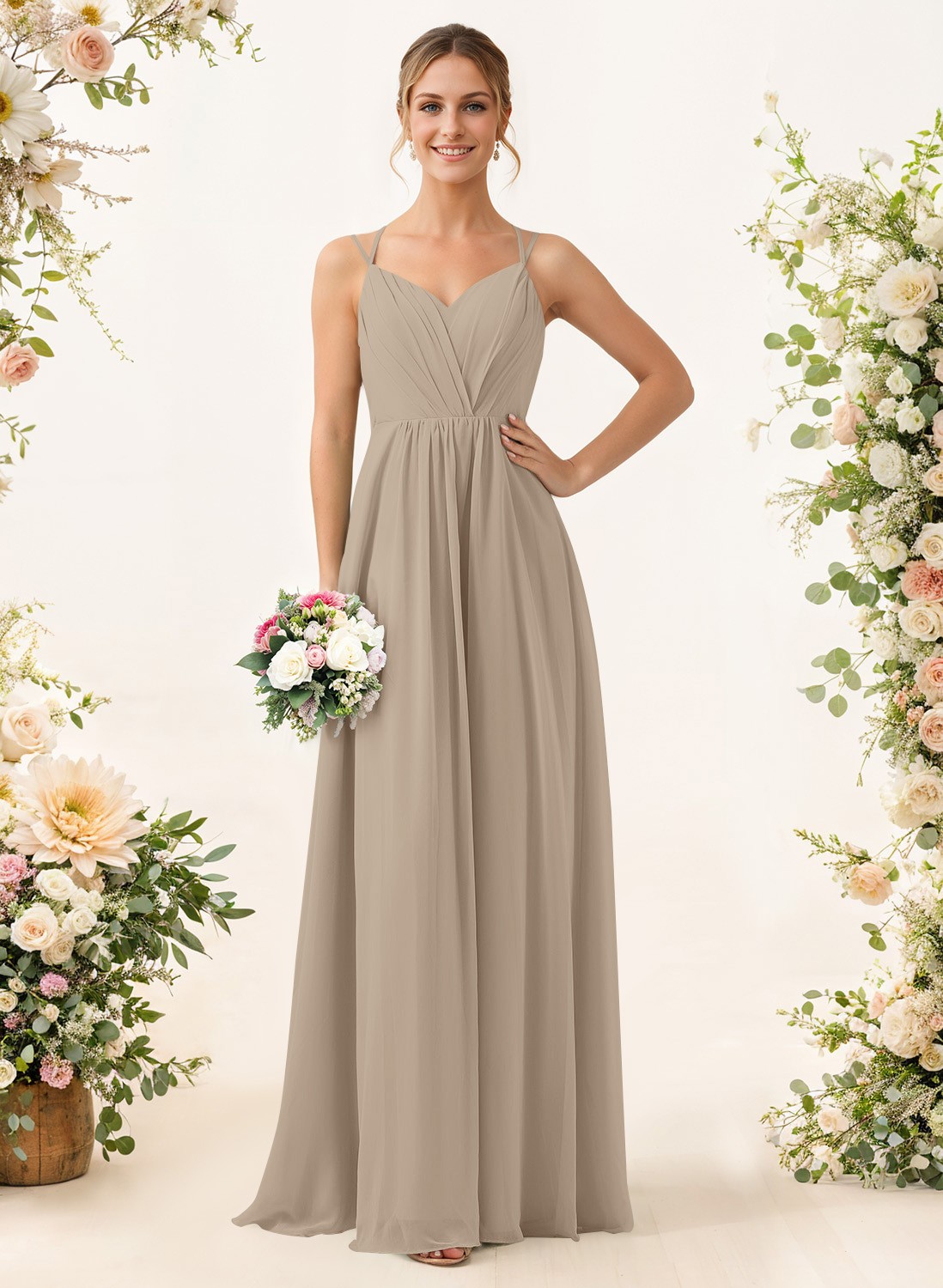 Lace Spaghetti Straps Convertible Bridesmaid Dresses (3 Styles To Wear), product image 149