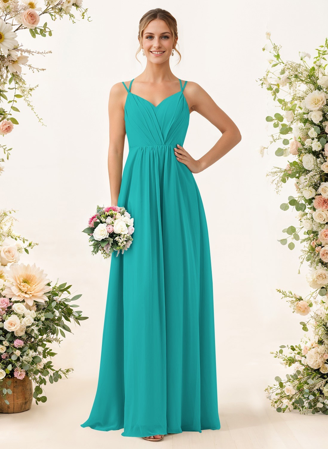 Lace Spaghetti Straps Convertible Bridesmaid Dresses (3 Styles To Wear), product image 206