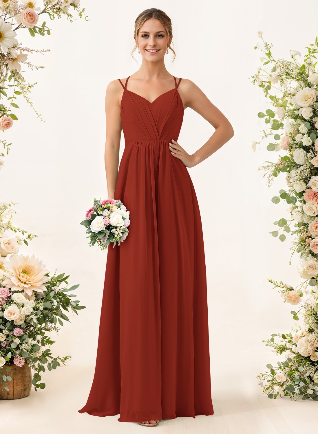 Lace Spaghetti Straps Convertible Bridesmaid Dresses (3 Styles To Wear), product image 56
