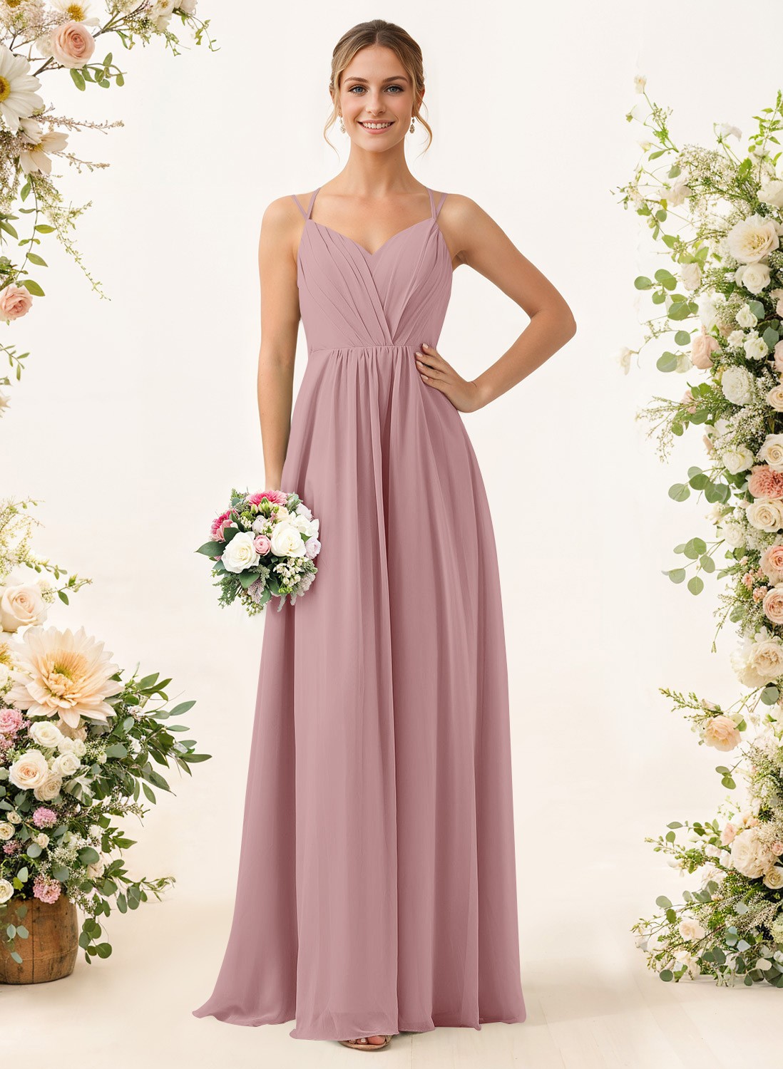 Lace Spaghetti Straps Convertible Bridesmaid Dresses (3 Styles To Wear), product image 89