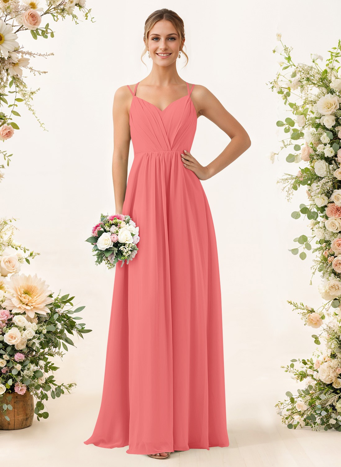 Lace Spaghetti Straps Convertible Bridesmaid Dresses (3 Styles To Wear), product image 59