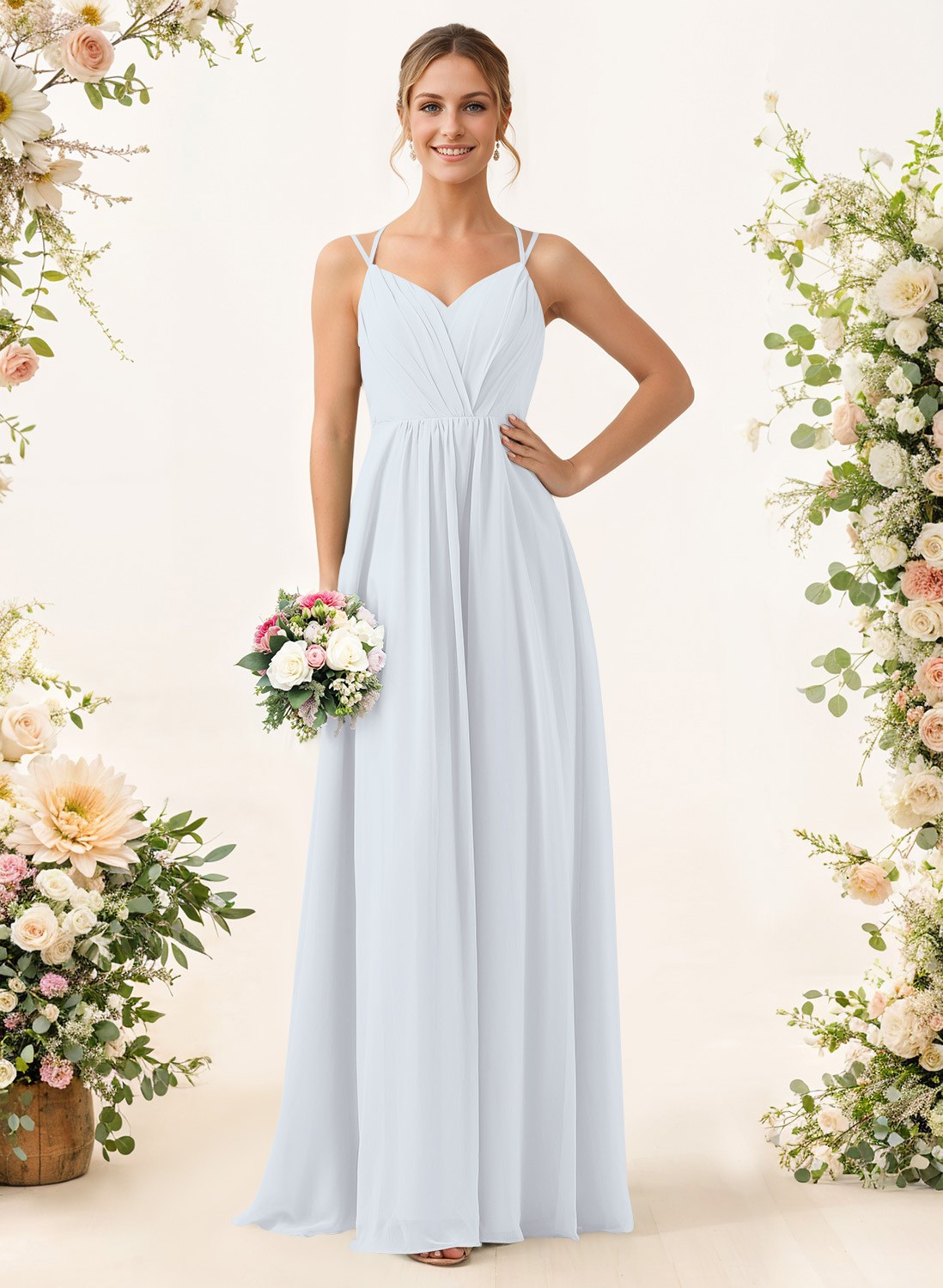 Lace Spaghetti Straps Convertible Bridesmaid Dresses (3 Styles To Wear), product image 170