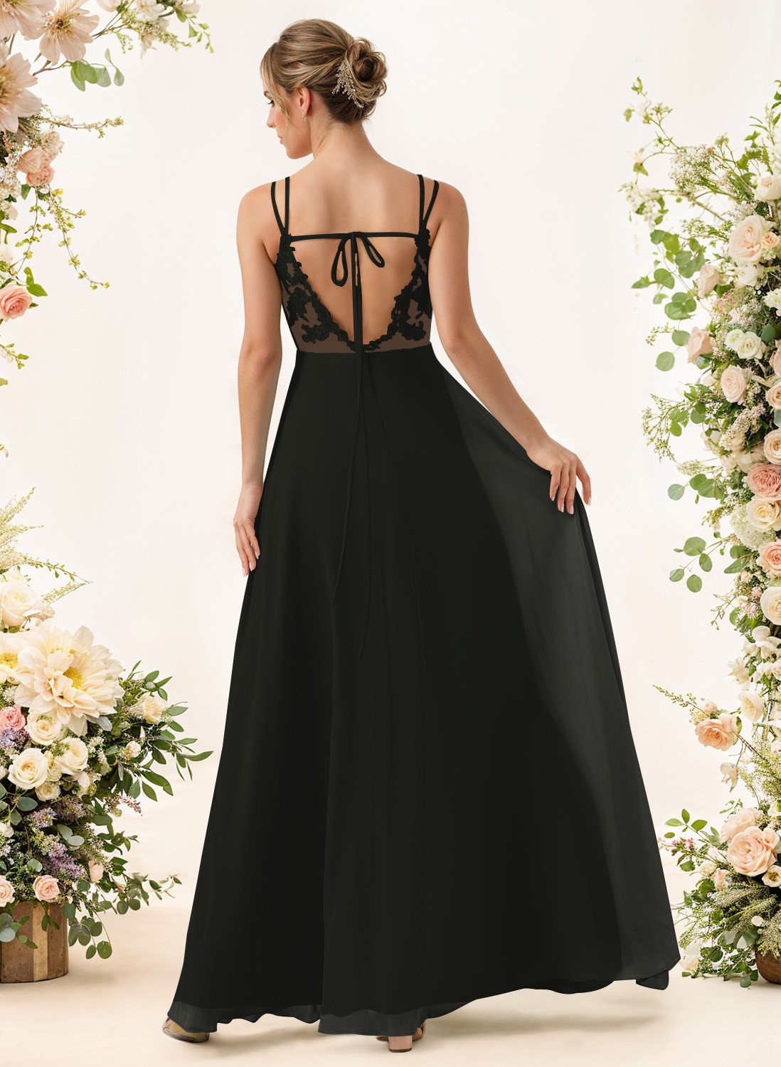 Lace Spaghetti Straps Convertible Bridesmaid Dresses (3 Styles To Wear), product image 180